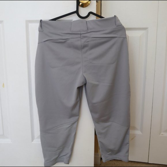 Nike Vapor Select Women's 3/4- Length Softball Pants, Small, color gray. - Picture 2 of 6